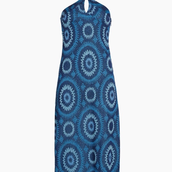 Blue Patterned Halter Dress - Picture 2 of 8